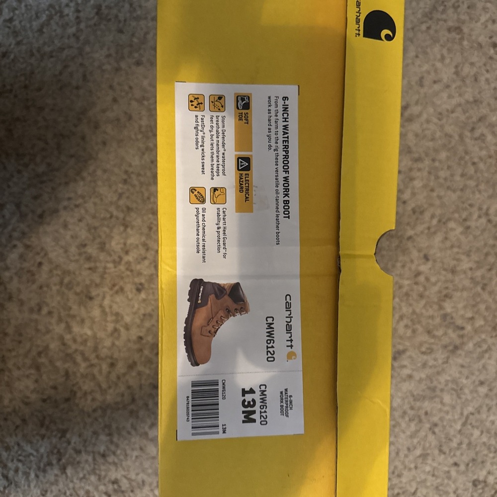 Carhartt Heritage Waterproof 6" Soft Toe Work Boot BISON BROWN OIL T🔥SALE DEAL - Picture 5 of 6